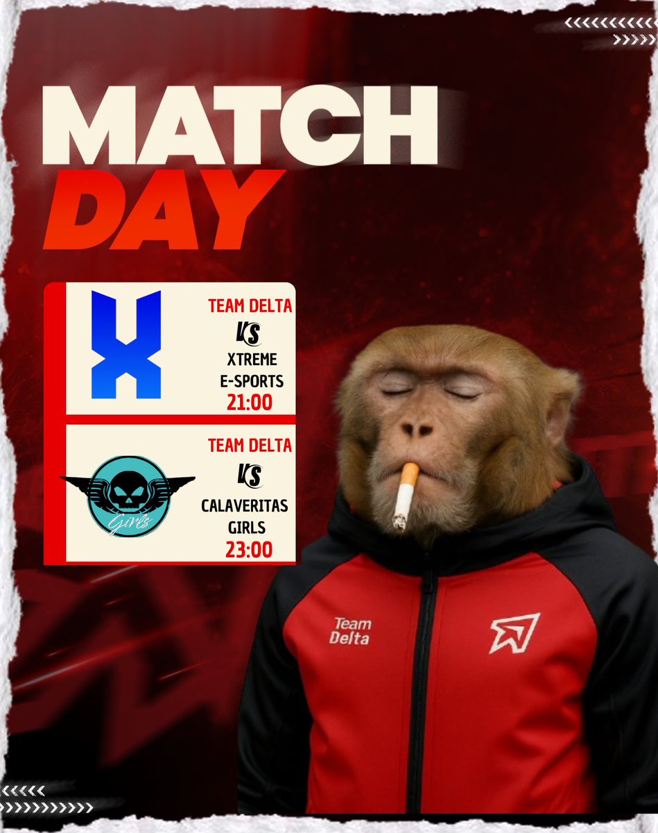 Team Delta (Δ) (@tdelta_cr) on Twitter photo TDCR • HOY JUGAMOS ∆ •
🏆 • <a href="/LatinCup_/">Latin Cup</a>
🆚 • <a href="/Xtreme_Teamtbd/">Xtreme Esports</a>
⏰ • 21:00 🇨🇱
🖥️ • twitch.tv/elpana507xd
🏆 • <a href="/CupLeonesLE/">Leones Cup</a>
🆚 • <a href="/CalaveritasGirl/">Calaveritas Girls</a>
⏰ • 23:00 🇨🇱
🖥️ • twitch.tv/elpana507xd
¡Good luck! 🤞🏻
#GoDelta #AlwaysDelta TDCR • HOY JUGAMOS ∆ •
🏆 • <a href="/LatinCup_/">Latin Cup</a>
🆚 • <a href="/Xtreme_Teamtbd/">Xtreme Esports</a>
⏰ • 21:00 🇨🇱
🖥️ • twitch.tv/elpana507xd
🏆 • <a href="/CupLeonesLE/">Leones Cup</a>
🆚 • <a href="/CalaveritasGirl/">Calaveritas Girls</a>
⏰ • 23:00 🇨🇱
🖥️ • twitch.tv/elpana507xd
¡Good luck! 🤞🏻
#GoDelta #AlwaysDelta