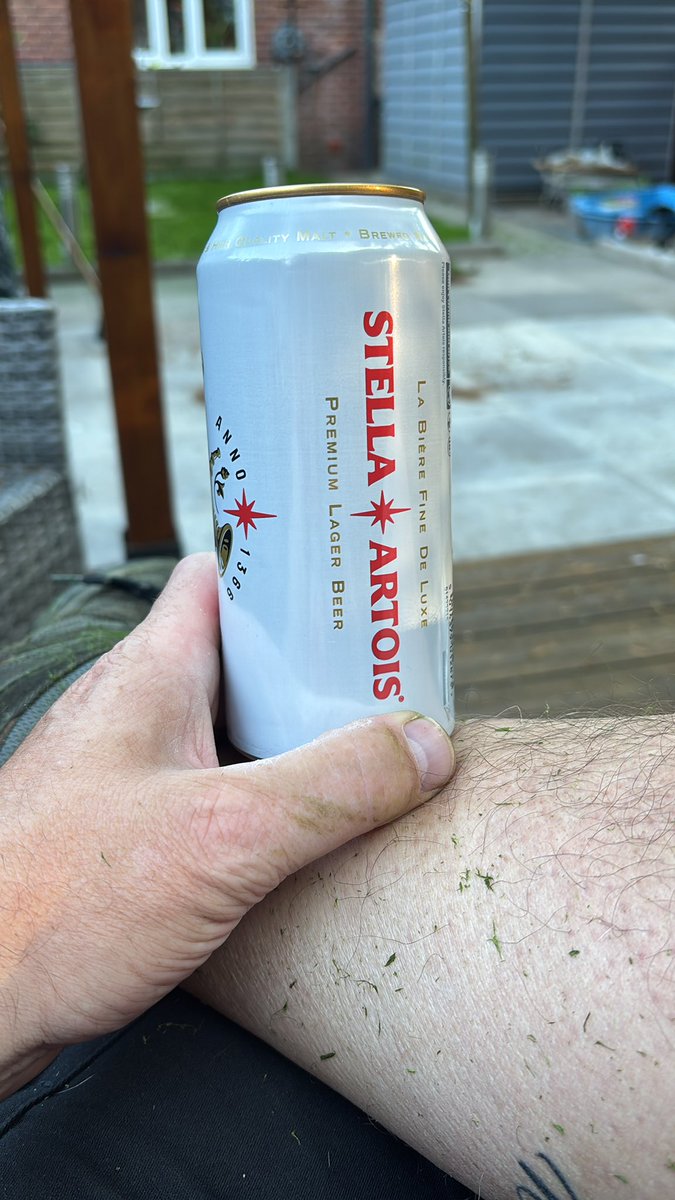 Just cut the grass, I'm now chilling in the garden, on my own and having a couple of Stella Artois and I've just won the bidding on Ebay for a 1974 50p coin. Life is great sometimes. Cheers.