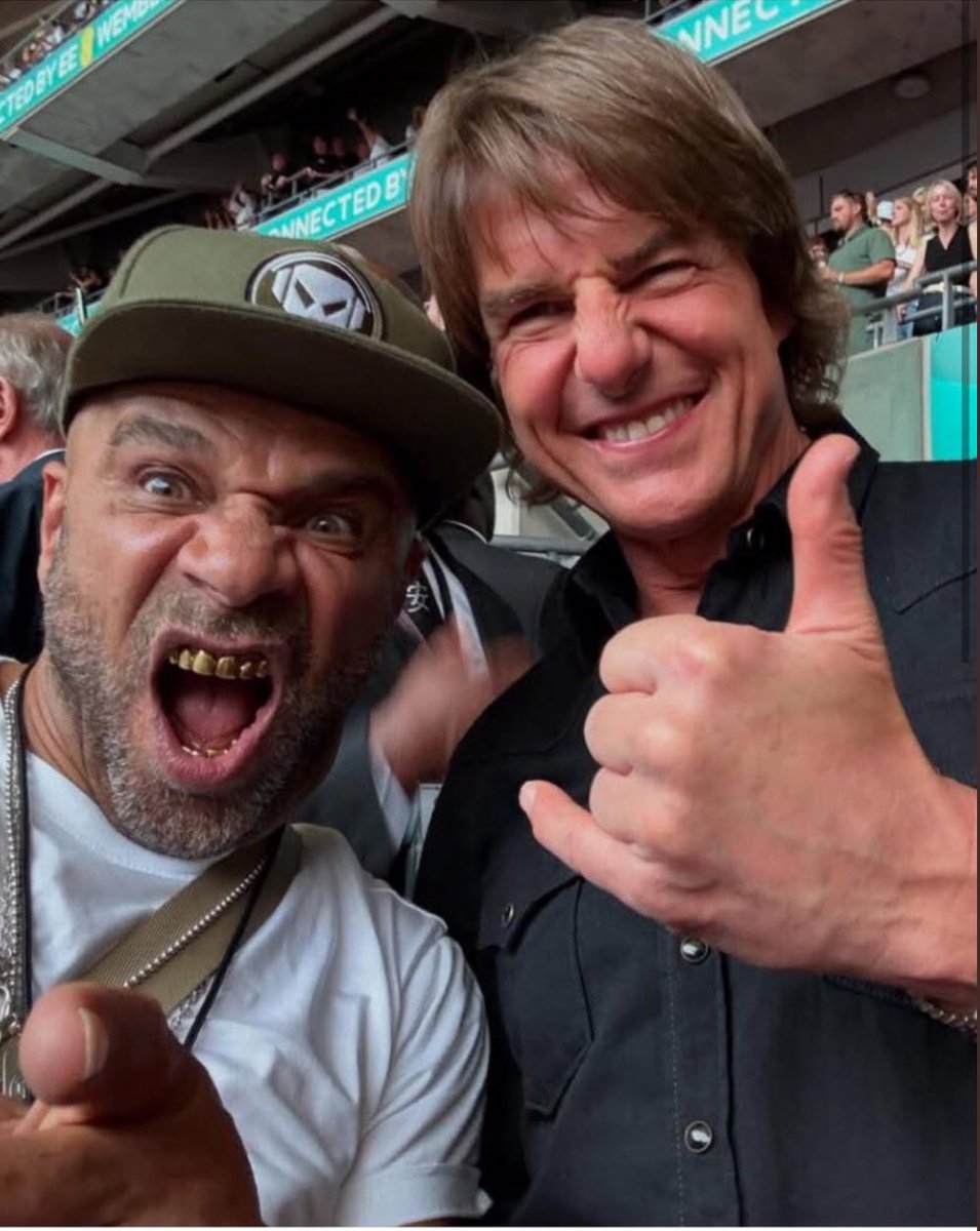 Goldie posted this picture on Instagram with Tom Cruise at Oasis’ gig in Wembley yesterday.