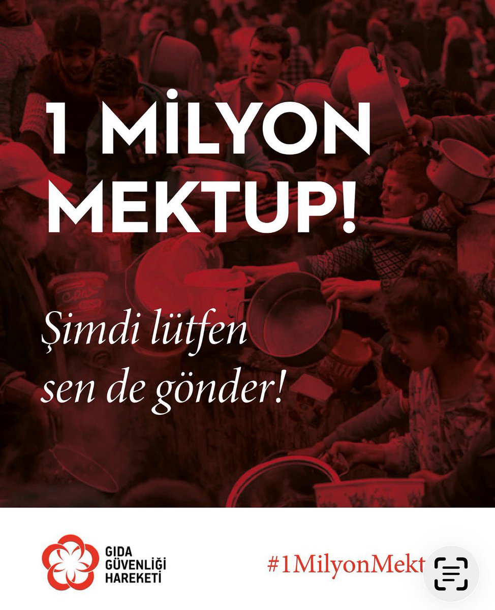 1 Milyon Mektup!

Gıda Hareketi olarak kıymetli halkımızdan Ankara’ya posta yahut kargo yoluyla; 

T.C. Cumhurbaşkanlığı 
Mevlana Bulvarı No: 144 Çankaya / ANKARA 

adresine mektup göndermenizi ve bu mektubun gönderim evraklarını  #1MilyonMektup etiketiyle paylaşmanızı rica