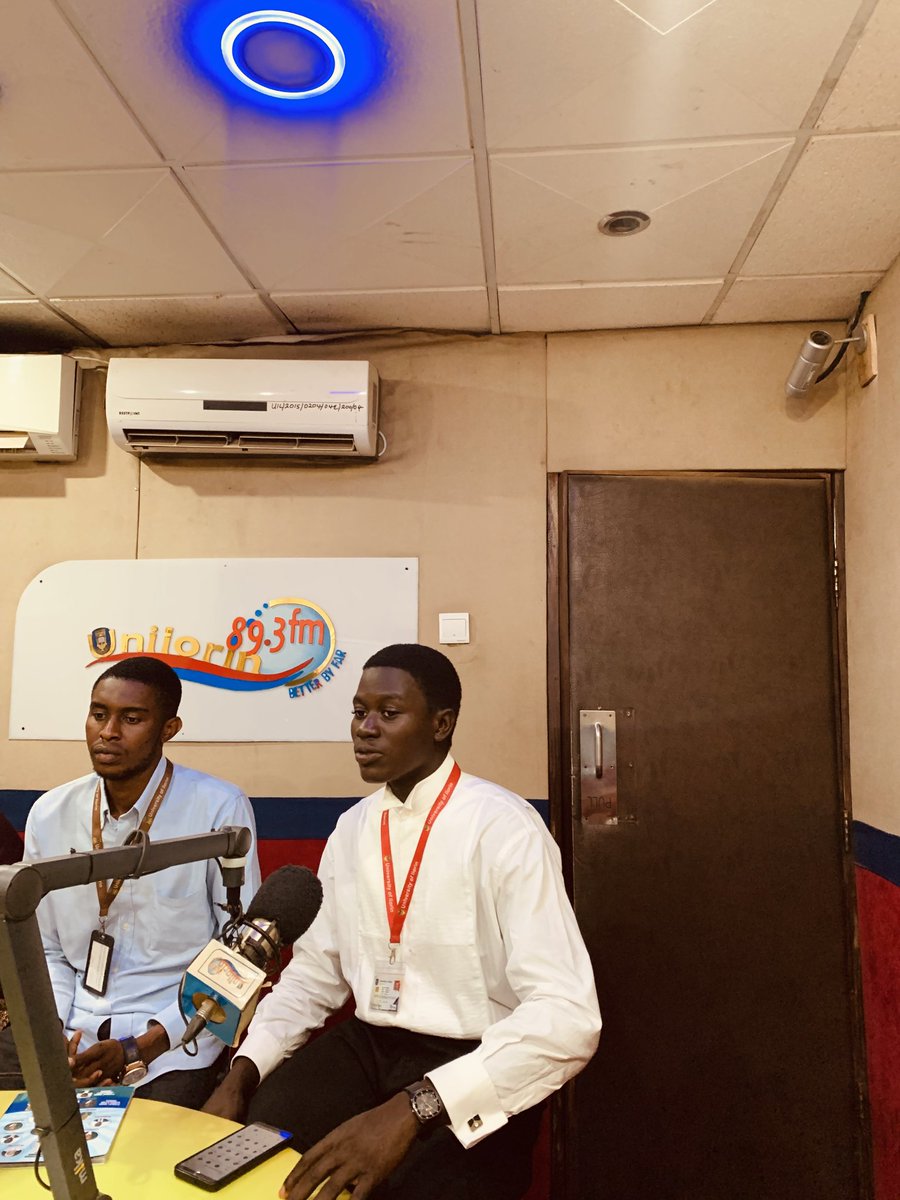 Unilorin SU (@uilstudentunion) on Twitter photo Today's edition of the STEWARDSHIP PROGRAMME featured the Vice President (COHS) <a href="/__AZEEZAT__/">Ibraheem Azeezat Oyindamola</a>, the Public Relations Officer <a href="/TheAdamMozeed/">ZEED</a> and the Sports Secretary <a href="/Ola_My_Gee/">D’OLA OF PHARMACY & UNILORIN</a> live on UNILORIN RADIO 89.3FM📻, and impactful conversations were had!
#TheNewDawnAdministration Today's edition of the STEWARDSHIP PROGRAMME featured the Vice President (COHS) <a href="/__AZEEZAT__/">Ibraheem Azeezat Oyindamola</a>, the Public Relations Officer <a href="/TheAdamMozeed/">ZEED</a> and the Sports Secretary <a href="/Ola_My_Gee/">D’OLA OF PHARMACY & UNILORIN</a> live on UNILORIN RADIO 89.3FM📻, and impactful conversations were had!
#TheNewDawnAdministration
