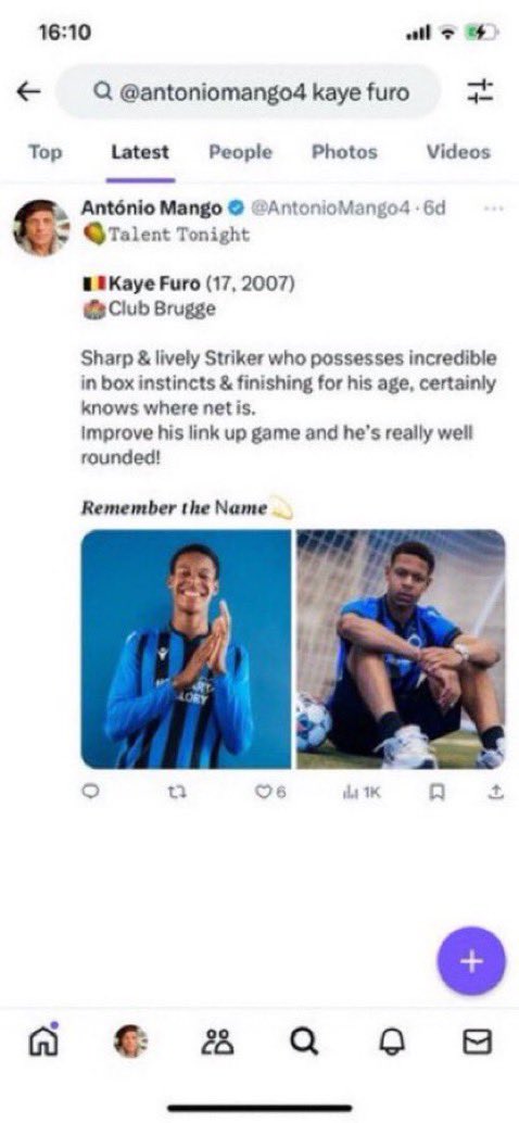 AntonioMango4's tweet image. 🇧🇪Kaye Furo (18, 2007)
Scored a brace against Chelsea U21 for Club Brugge NxT.
Scored 8 Goals in 15 Games last season, would love the Striker to get some minutes with senior team next season!
FYI - Game finished:
Club Brugge NxT 3-2 Chelsea U21