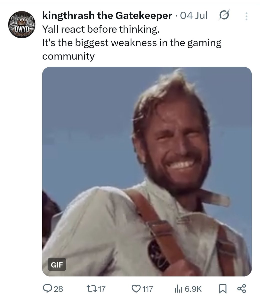 DoWhatYouDo6's tweet image. Less than a month ago....smdh
Yall react before thinking far too much.
Lordy
