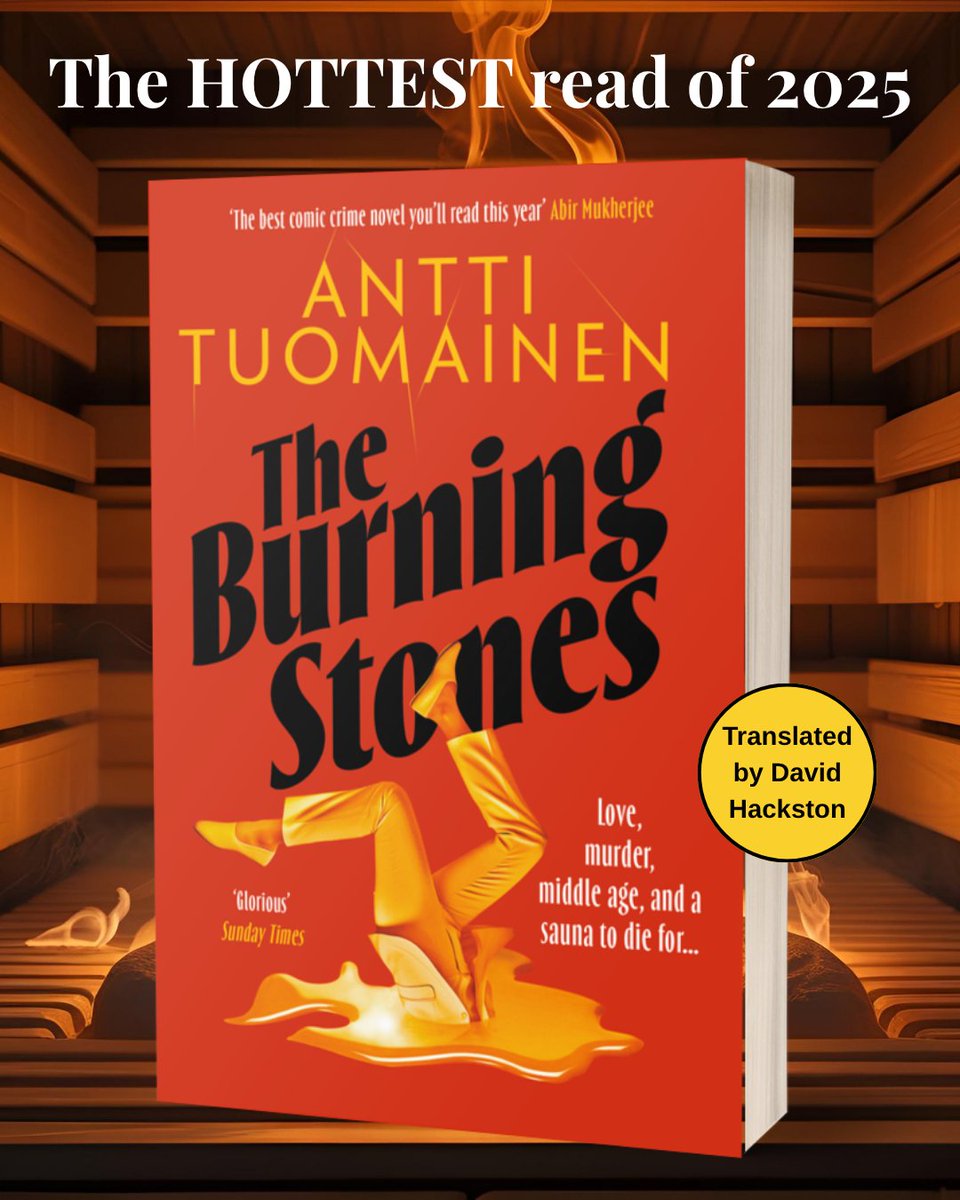 OrendaBooks's tweet image. ๐ฅHOT BOOK ALERT๐ฅ
Love. Murder. Middle age. A sauna to die for...
@antti_tuomainen 's darkly funny, poignant #thriller #TheBurningStones t
@countertenorist
The international bestselling author of @Netflix film #LittleSiberia โ๏ธ
๐ bit.ly/3TfMqcZ
#BookTwitter