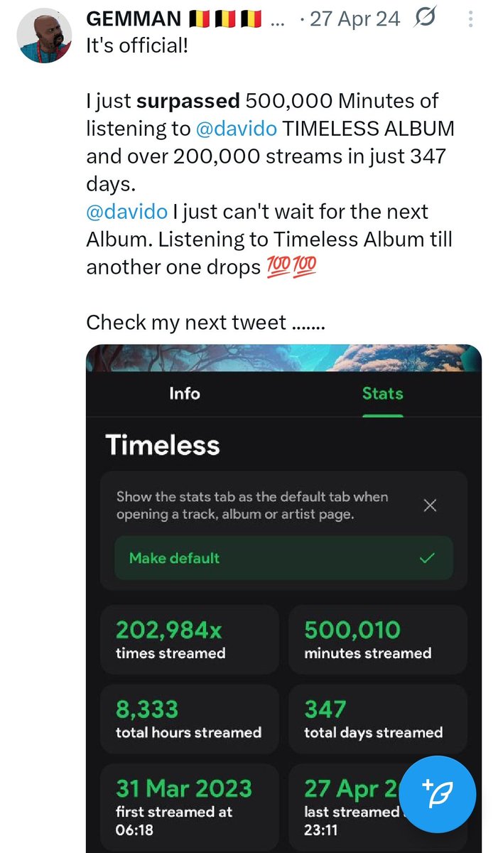 gemmanofficial's tweet image. TIMELESS ALBUM: 500,000 minutes and 202,984 total streams in 347 Days
5IVE ALBUM: 500,000 minutes and 193,673 total streams in 99 days
The growth is massive 💯💯🔥🔥