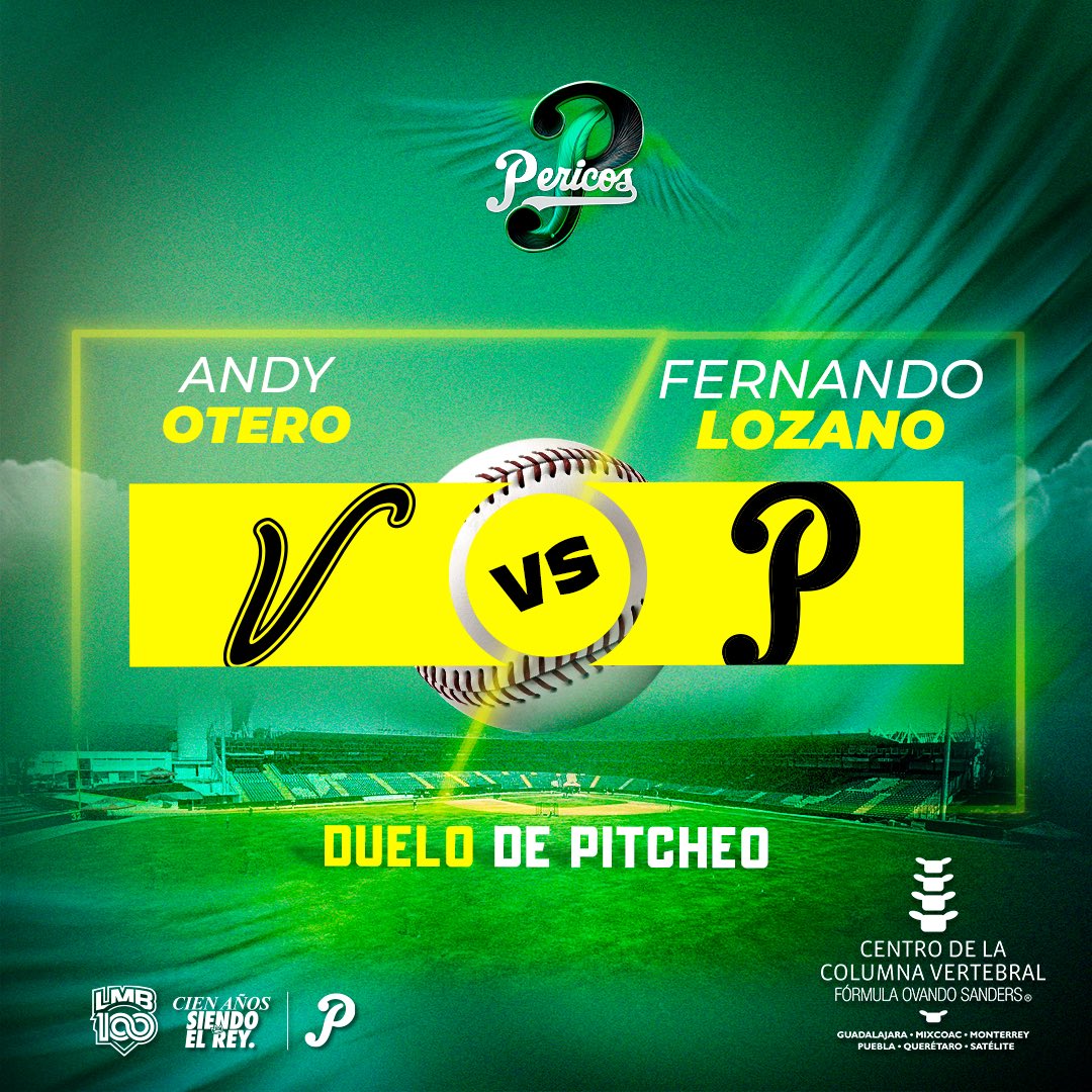 Pericos_Oficial's tweet image. ¡Esta tarde viviremos un duelo de pitcheo en la casa de los Verdes!🔥
Fernando Lozano a la lomita 🦜🔝
🦅Andy Otero
@hernias_dedisco
#FuerzaPericos🦜