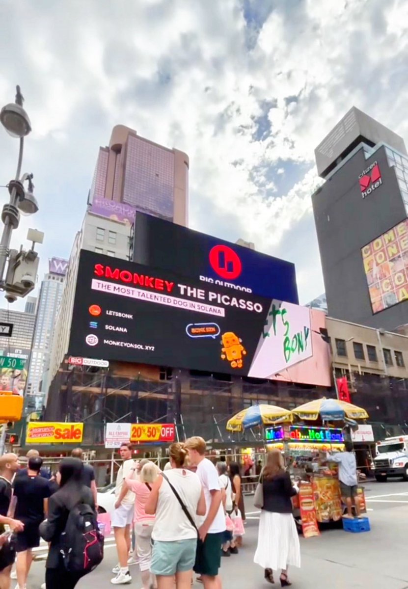 M0nkeymusk's tweet image. $Monkey x $Bonk
From 0 to Times Square
Huge respect to the team that kept building and the community that never backed down
2M floor isn’t just holding, it’s turning into a foundation
Still early. Momentum is real
Next phase could shape Solana culture itself
DOG KEEPS…