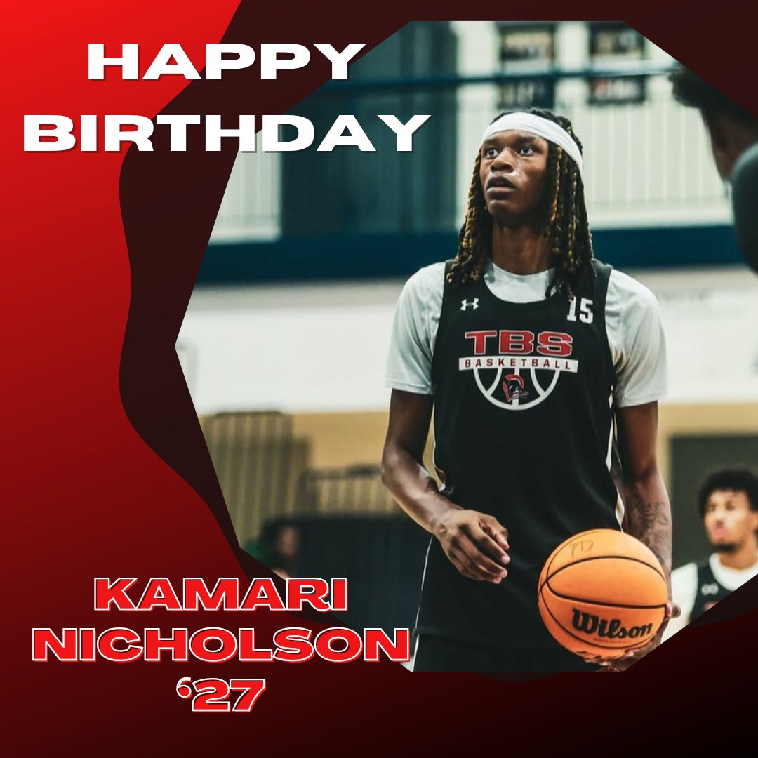 The Burlington School Basketball (@tbs_hoops) on Twitter photo Happy birthday to the next great Spartan big, <a href="/5howtimemari/">Kamari Nicholson</a>! Mari has shown tremendous improvement since joining us in June and is a HUGE addition to the Spartan family. Enjoy your day Mari! ❤️🖤 Happy birthday to the next great Spartan big, <a href="/5howtimemari/">Kamari Nicholson</a>! Mari has shown tremendous improvement since joining us in June and is a HUGE addition to the Spartan family. Enjoy your day Mari! ❤️🖤