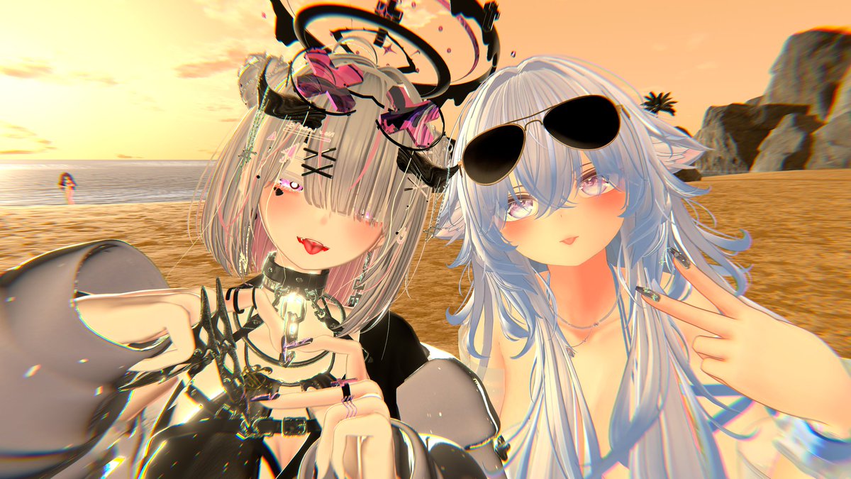 KTR093's tweet image. 7月21日モルガナ行ってきました！ぺけれいさんとの写真保存できてなかった😭😭
#morgana_vrc