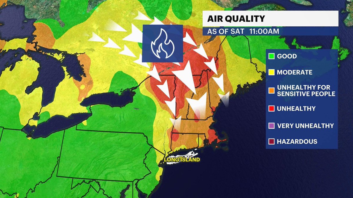 We are receiving calls about Smoke from Canadian Wildfires causing a smell of smoke, poor air quality, and a haze in and around our community.  Please only use the 911 system when active fire or a column of smoke is visibly seen.