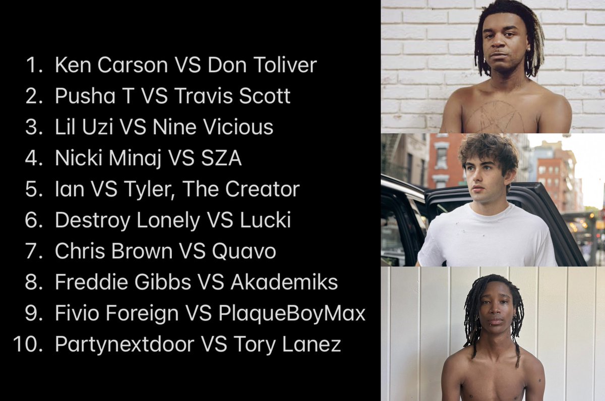 icantrapforever's tweet image. Which 2 artists would you give the ‘most random/corny beef of the decade award’ ??
Some contenders: