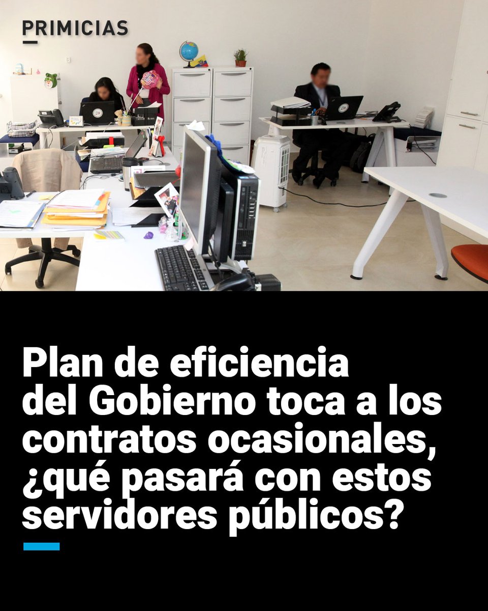 Primicias's tweet image. El Gobierno limita la contratación bajo la figura de contratos ocasionales. Hay seis ajustes, uno de ellos es que ahora ya no es obligatorio crear un puesto de trabajo permanente para estos servidores. prim.ec/QvE150WvFGh