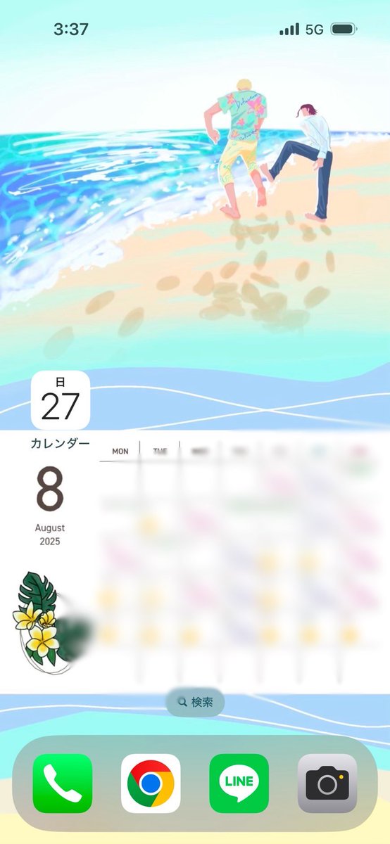 HamoTen10's tweet image. めちゃくちゃ自分用だけど壁紙作った✌️
🌊🦩🐊