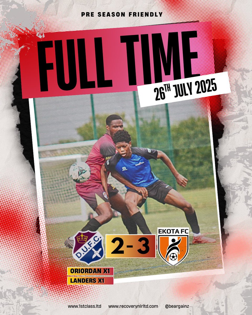 Full Time 

It was a disappointing end to the game this afternoon for the Reserves after being 2-0 up. 

Lots of changes at the half to give players mins shifted momentum and our opponents duly accepted, coming back to take the W 

Thank you for the game gents 🤝⚽️