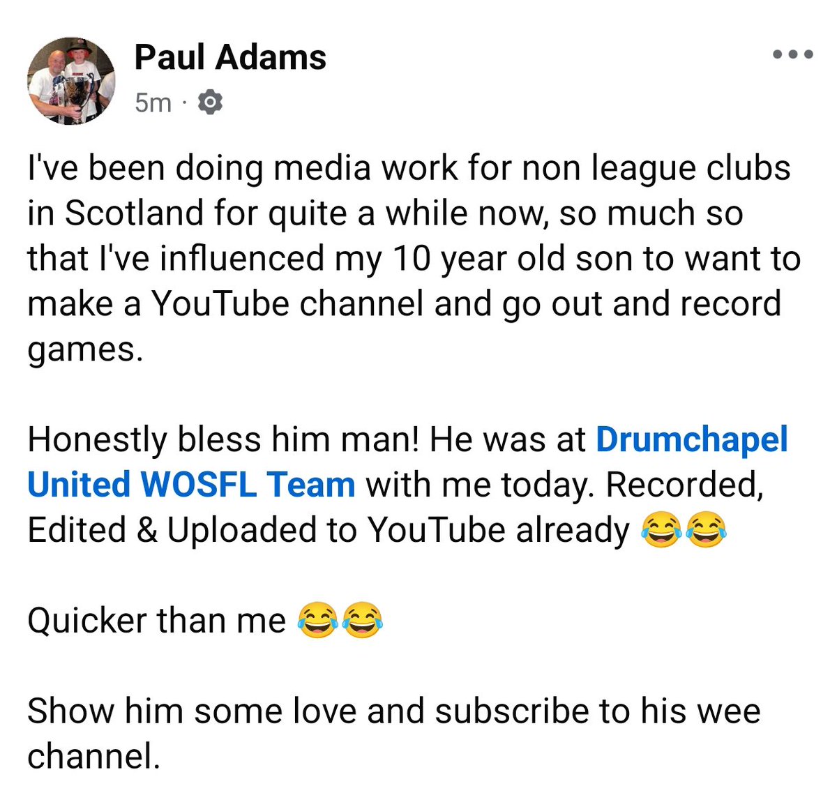 PaulTheMediaMan's tweet image. God bless his wee cotton socks. Please go and subscribe to my wee mans page.
youtu.be/4eaUTjsvn5o?siโฆ