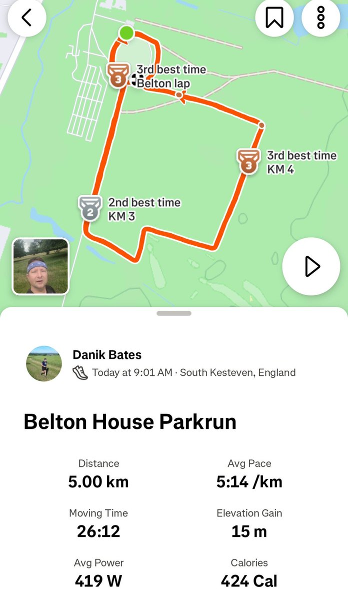official_danik's tweet image. PARKRUN 241 COMPLETED - Belton House, Lincolnshire.

Kept it simple but really pushed it in the final minute. I made it forty seconds quicker than last weekend. Had a slight glute injury but that didnt stop me. Great workout this morning.

5km in 26-12. #parkrun #run #fitness