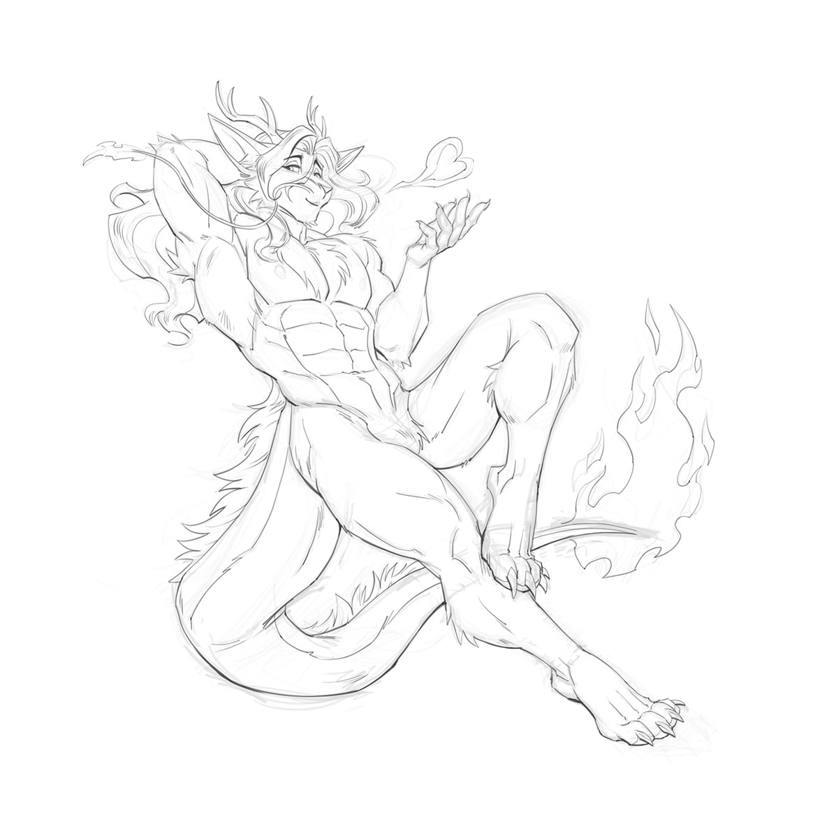 bobby_arts's tweet image. sketch for a commission 🐉