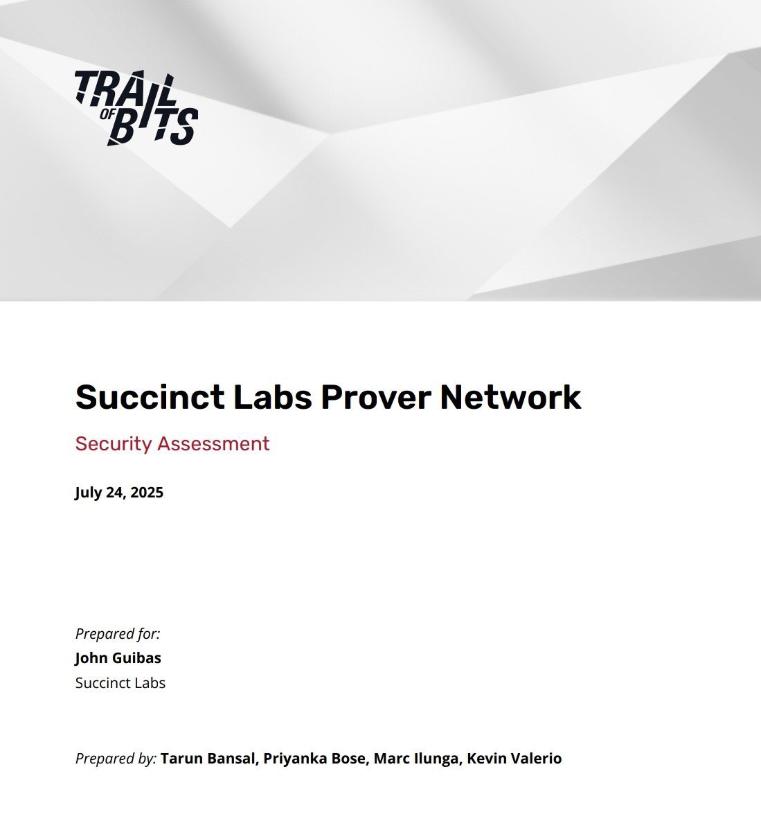Val_KomicsART's tweet image. - @SuccinctLabs' $PROVE have been 100% audited by @trailofbits
Everything is almost set for the launch of Succinct mainnet/TGE 👀