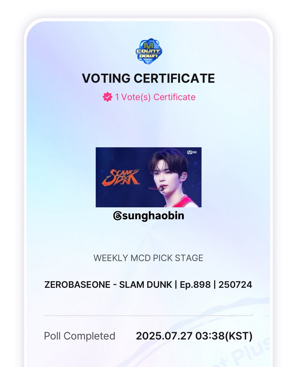 sunghaobin's tweet image. zerose pls remember to vote for ZB1 MCD PICK STAGE π«Άπ» letβs close the gap!