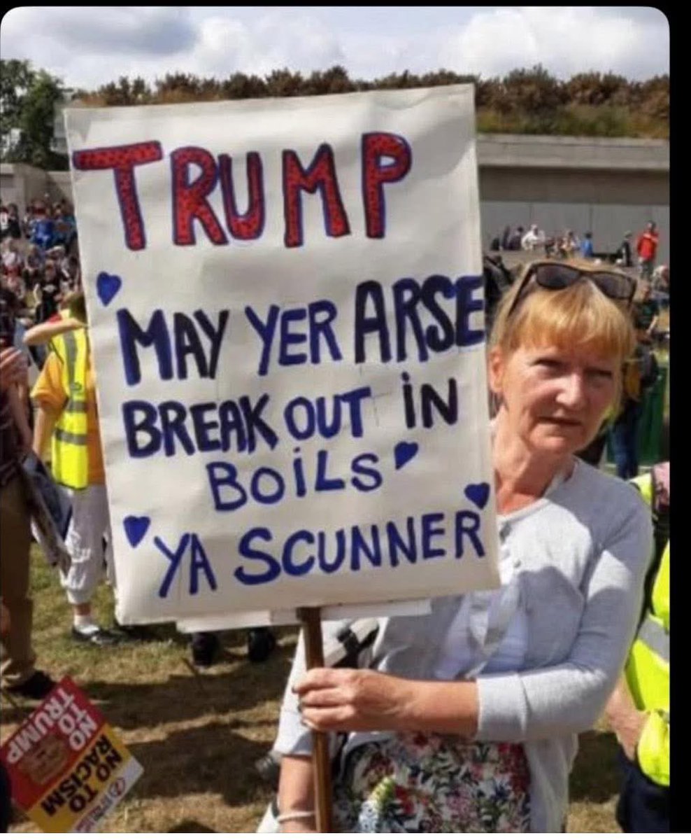 BiatchDulce's tweet image. Welcome to Scotland you Orange turd.🤣
And MAGA is busy celebrating that they love Trump In Scotland!
NOT!
Haha MAGA what a bunch of f*cking losers🫵🏼😂
No one likes your president!
The whole world is laughing at you.
Now we know he’s a pedo too.
Shameful…