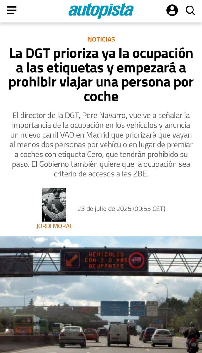 IgdePablo's tweet image. 🇪🇸 | España | La DGT prioriza la ocupación a las etiquetas: prohibido viajar solo.