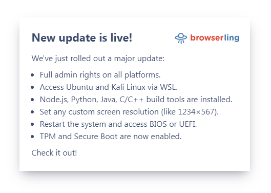 browserling's tweet image. We&apos;ve rolled out a major update! Try at browserling.com/browse