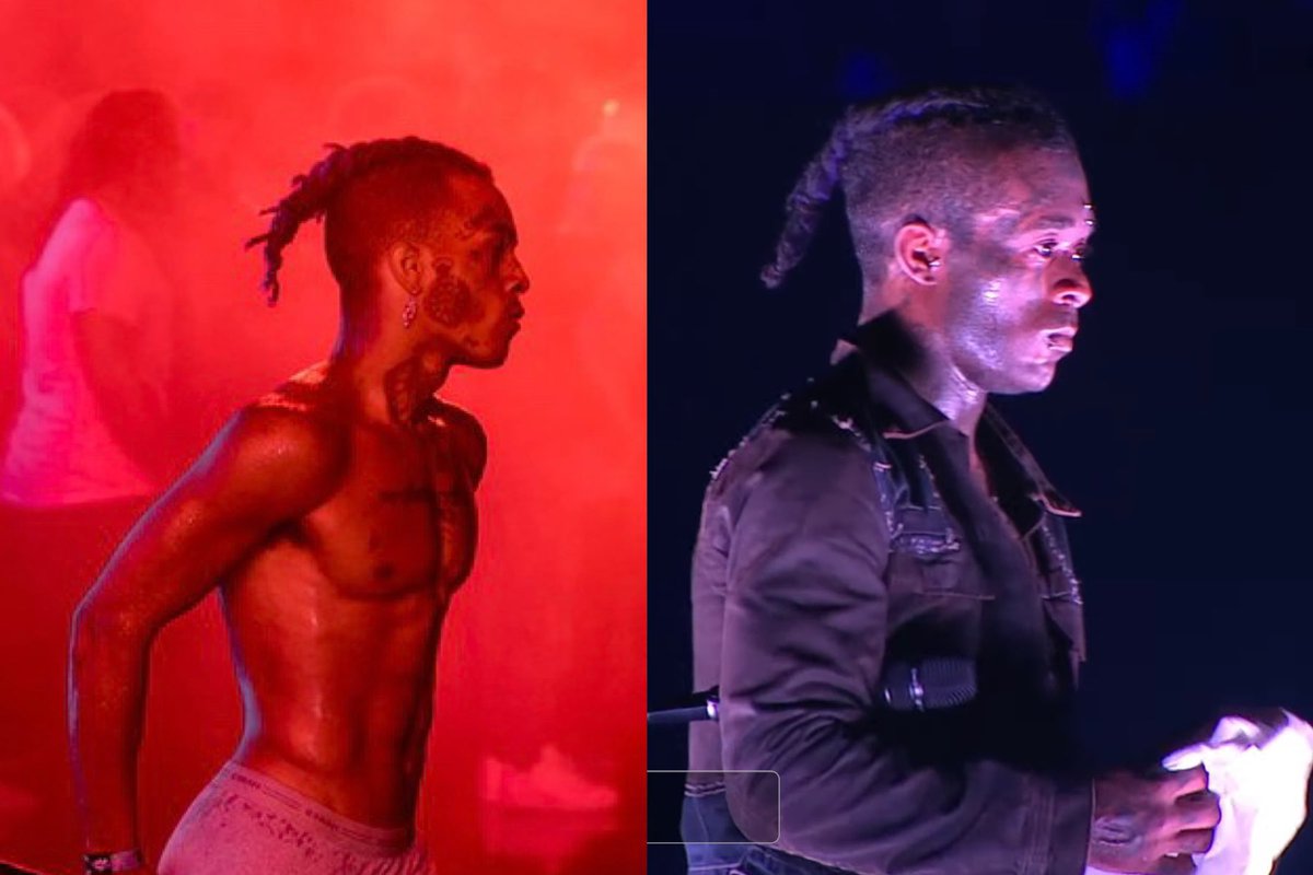 snownscattered's tweet image. Lil Uzi rocked the same hairstyle XXXTentacion had his at Rolling Loud 18β, 4 years ago today