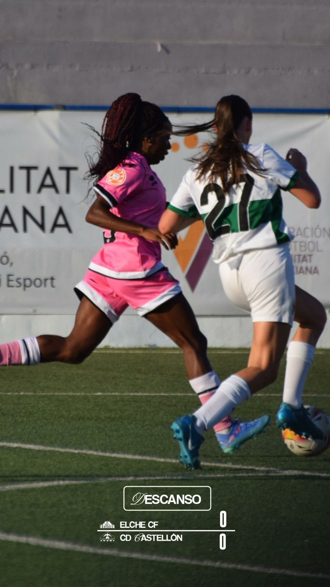 CDCastellonFem's tweet image. 35&apos; (0-0) Descanso

Se marcha a vestuarios el equipo tras una buena primera mitad

#ElcheCastellón 
#PPO👂