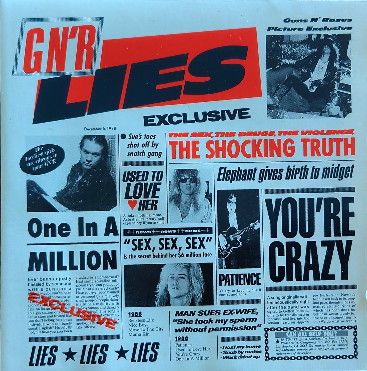 mrjolly23's tweet image. #NowPlaying #HomeListening @gunsnroses Guns N's Roses - G N'R Lies from 1988 on @GeffenRecords