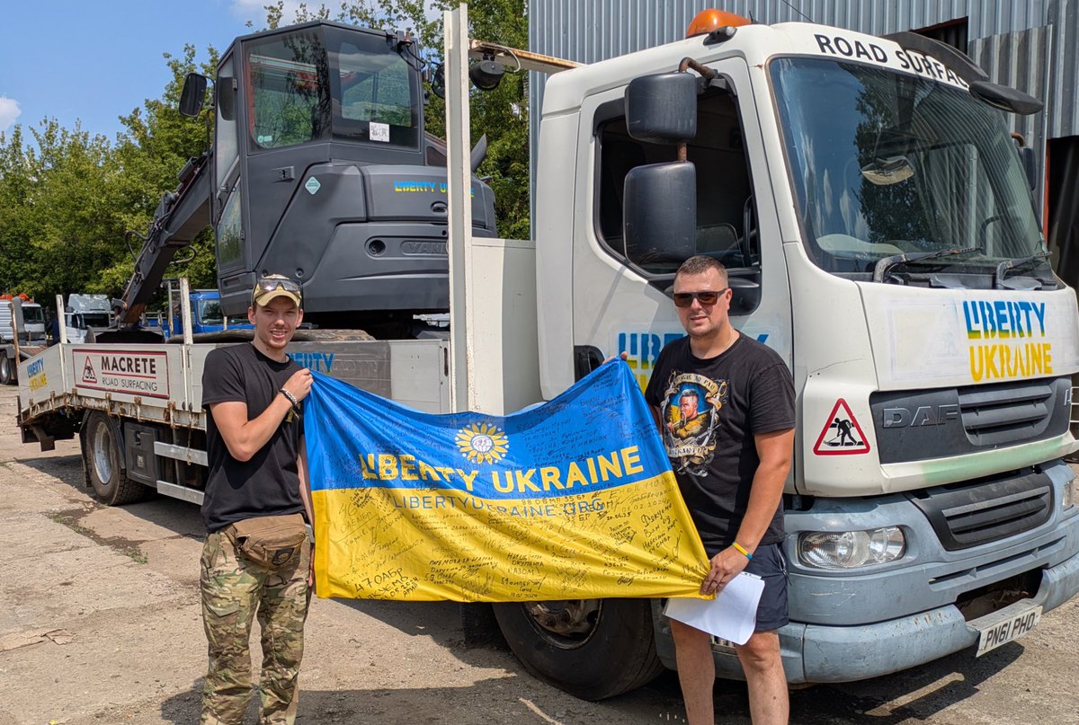 I would like to set a goal to fundraise what’s left over the weekend. 

That’s only 9,000$ to reach 120k

As I am fundraising for this equipment we are delivering excavators to the 32nd brigade.

Transferring a Yanmar Vio80 excavator and a DAF 18 ton beavertail truck for