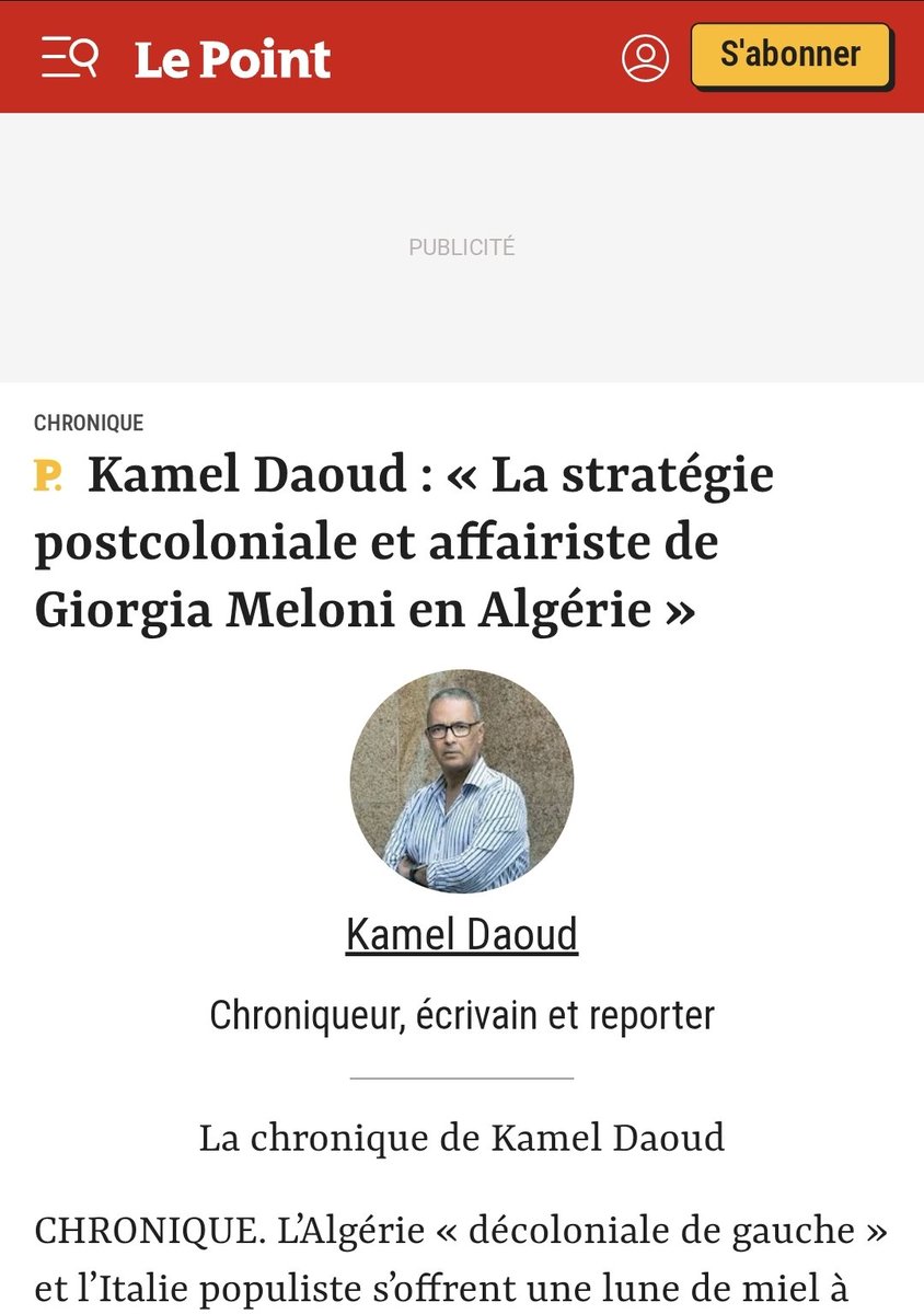 Linformatrice1's tweet image. Il l&apos;a mauvaise le Daoud. Apparemment l&apos;Italie devrait sacrifier ses intérêts pour lui faire plaisir.