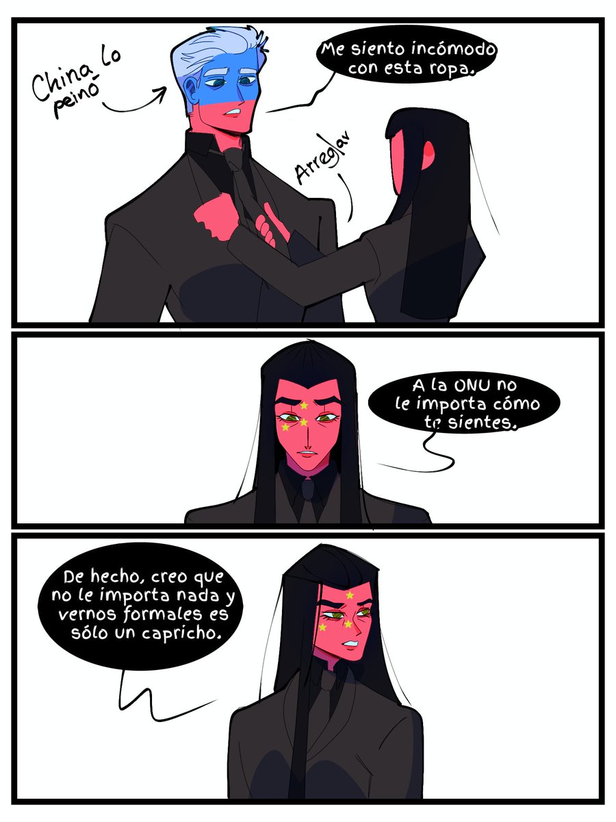 TamyzeroT0's tweet image. Parece funeral, todos de traje negro. Pero es agradable ya no preocuparme por buscarles ropita diferente XDDD
#countryhumans #countryhumansrussia #countryhumansrusia #countryhumansart #countryhumanschina