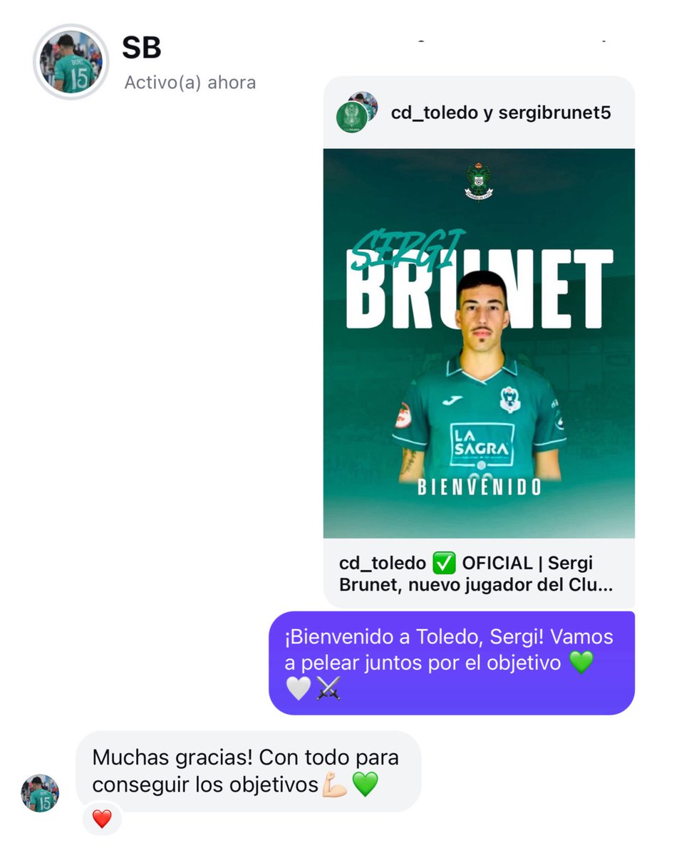 CD_Toledo's tweet image. Sergi es uno de los nuestros. 💚🤍⚔️

#SiempreCDToledo 💚⚪️