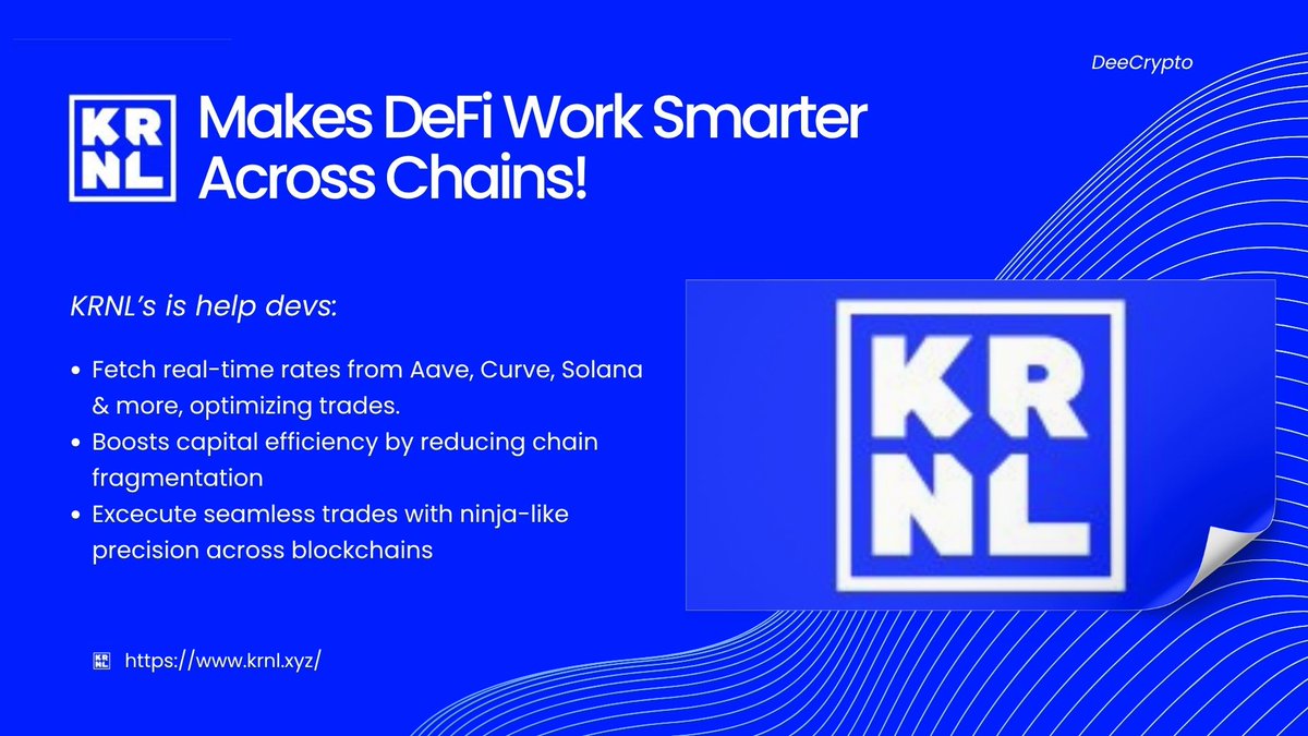 mike_owi's tweet image. Did You know you can now build smart contracts with cross chain functionalities easily?

No more frangmetation or time wasting on codes pushing, just real time innovation with @KRNL_xyz 

𝐖𝐓𝐅 𝐈𝐒 𝐊𝐑𝐍𝐋 𝐋𝐀𝐁𝐒 ?

KRNL Labs is an innovative infrastructure protocol which…