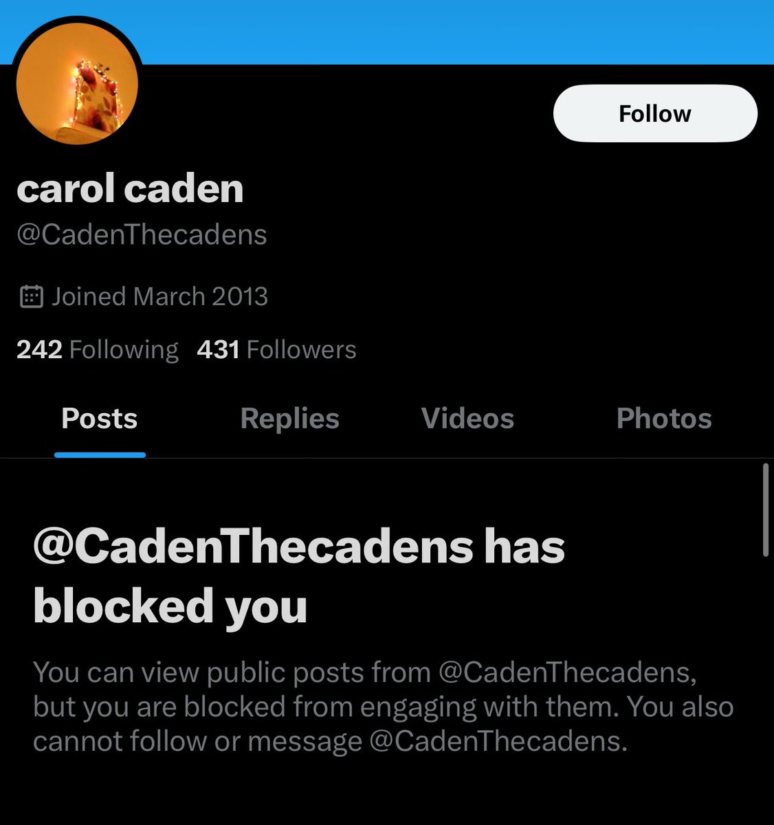 Blocked by another racist loon. Yay.