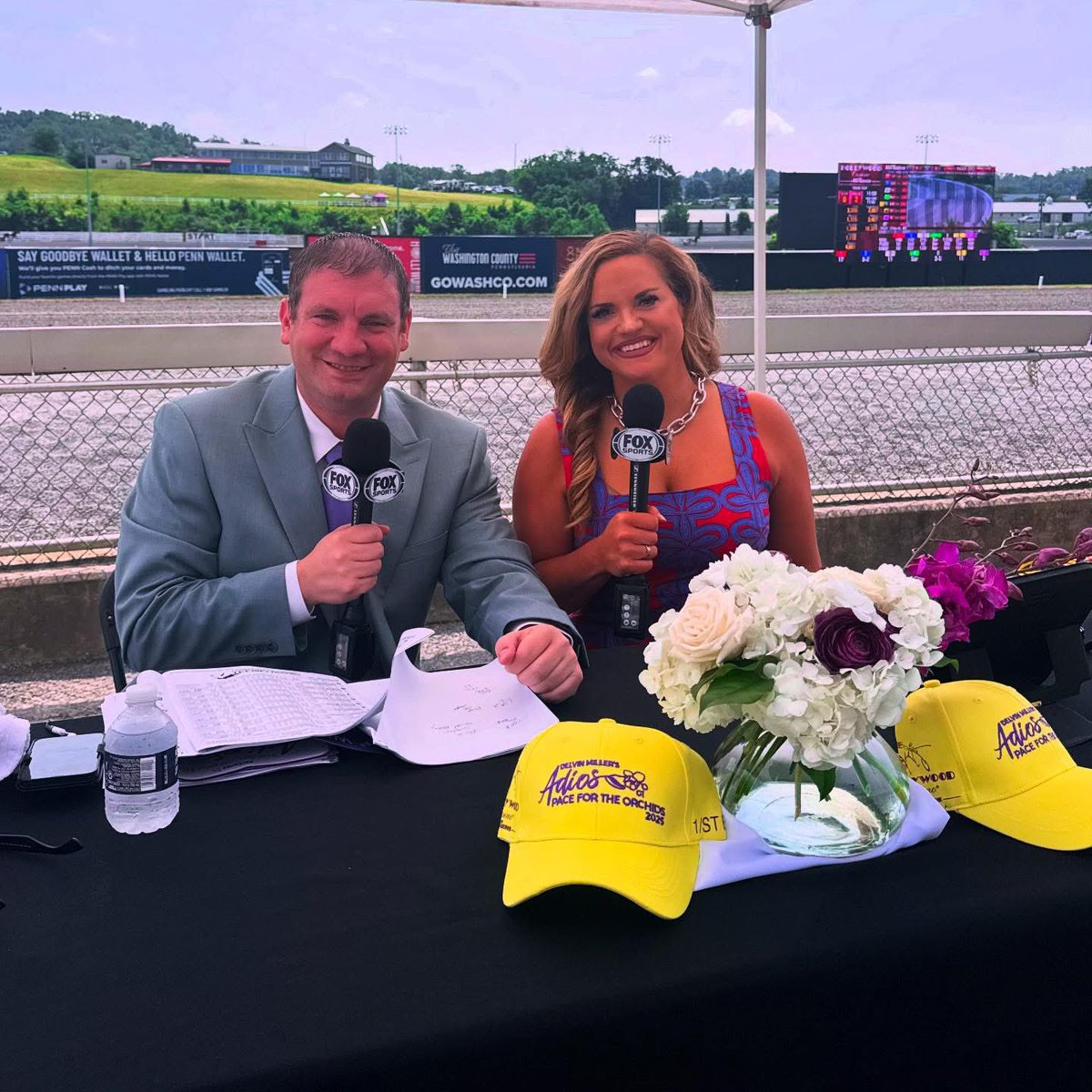 gabe_prewitt's tweet image. Getting ready to crank up on FOX at 3 pm, part of the Saratoga coverage of the Jim Dandy, @HPEmilyG & I on site at The Meadows for the Grade 1 Delvin Miller Adios at approx 4:45 pm! Who do we like? I’m rolling with Rick Wink, think hot pace going to set it up for him. 1st Lasix!