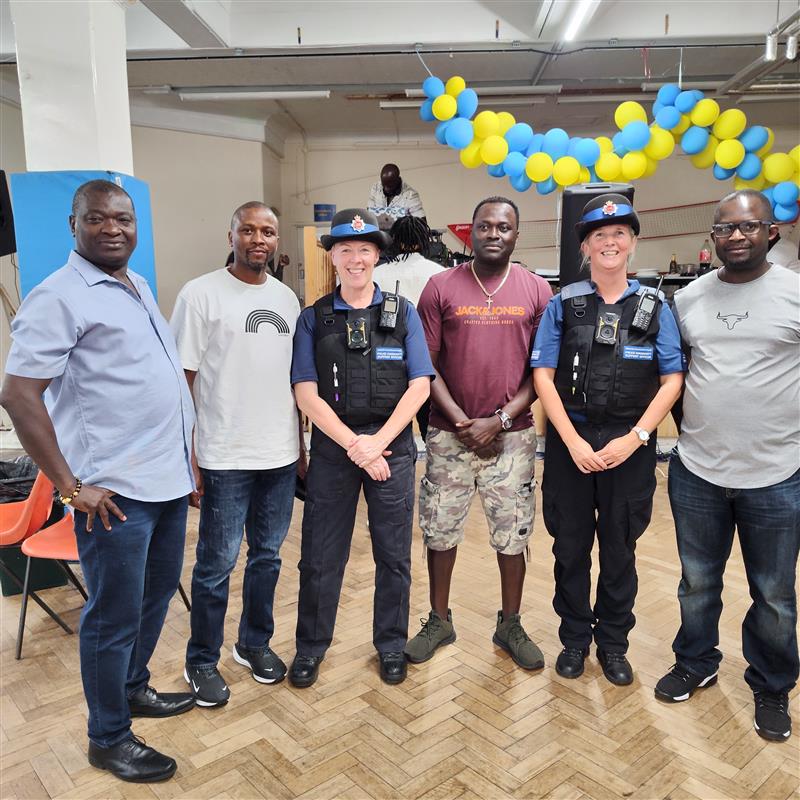 👮🏽‍♀️ Neighbourhood TEAM 2 👮🏽‍♀️Crumspsall
PCSO Jo &amp;  Angela attended St Malachy to talk with Manchester Gambian Catholic Association Charity talking re serious youth violence, knife crime, county lines, surrons, modified E-Bikes and E-scooters.
 
#Safe4Summer #Team2 #InspPickavance