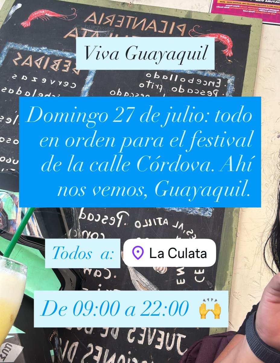 Blankimonki's tweet image. Tuiteros guayacos. (Y no guayacos que estén en Guayaquil). Tengo a bien recordarles que este 27 de julio es el Festival de la Calle Córdova. 🔥
Ahí los veo. 🫡😎💯