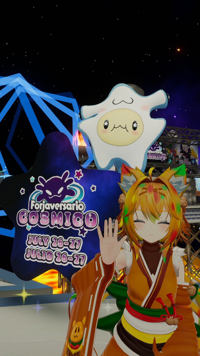 Michiburgesa64's tweet image. Ya estoy en el stream, ya estoy en el evento de #forjaversario cosmico del 2025, para mis amigos de Vrchat, yo estaré en color azul de mi estado, si no, pues éntrale a mi stream twitch.tv/mishiburguesa64