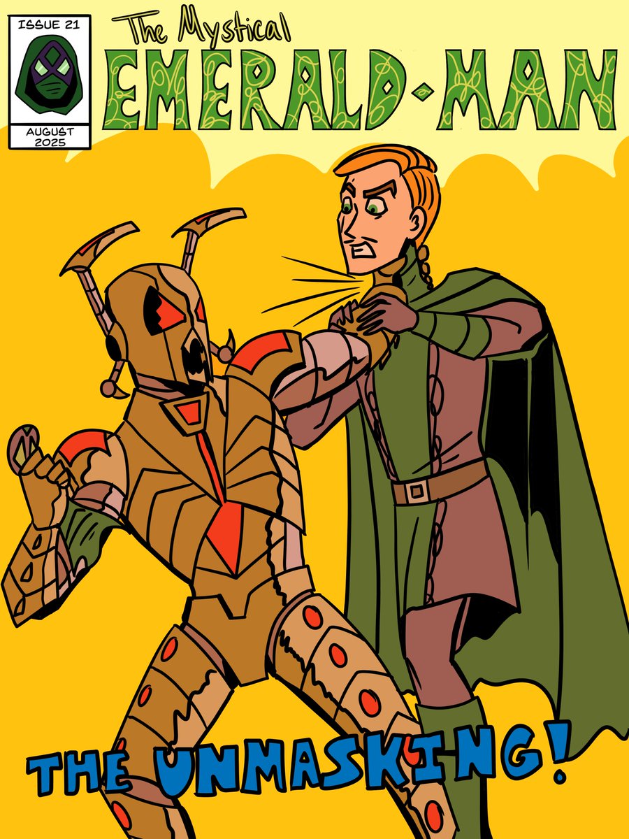 writercollin's tweet image. The NEWEST Emerald-Man issue is out! Emerald-Man faces off in his final confrontation with the Termite!
globalcomix.com/read/7c864ee0-…