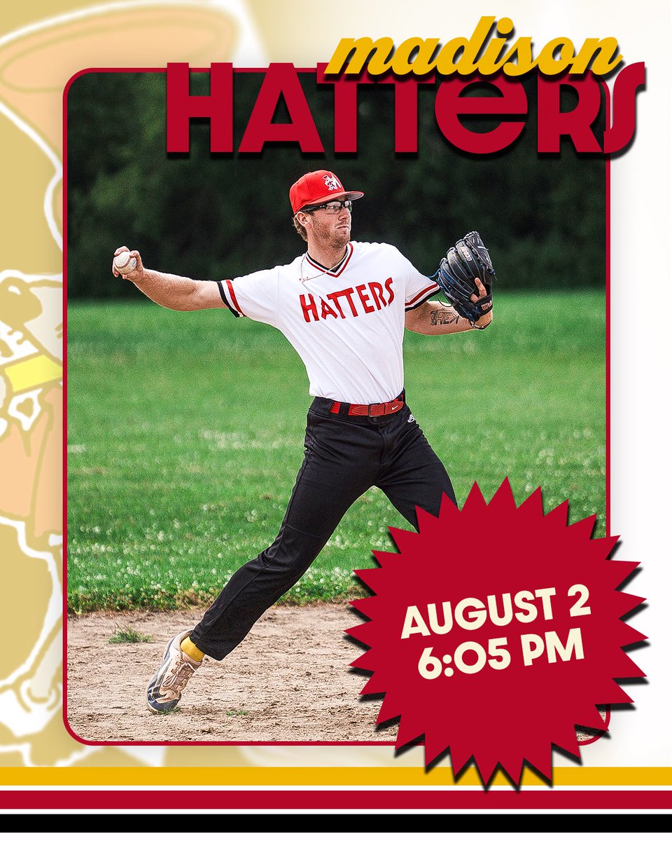 MadisonMallards's tweet image. π°π'π«π ππ‘π«π¨π°π’π§π π’π ππππ€ ππ¨ ππ‘π ππβπ¬ π₯π
rewind those VHS tapes, the Madison Hatters are taking the field on August 2nd! πΌ
get your flip phones out and get ποΈ now: tinyurl.com/jr8w67v8