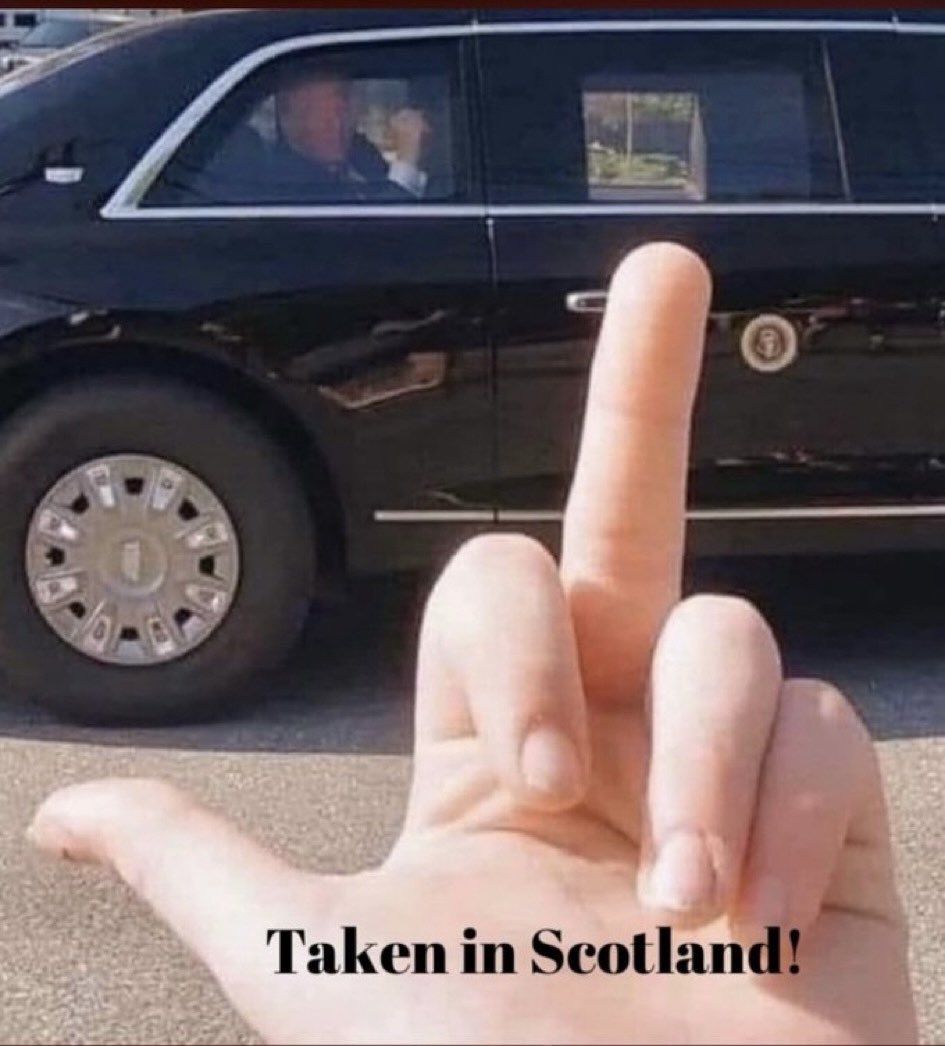 SCOTLAND

Trump receives a warm Scottish welcome.

Do the Scotts hate Trump as much as Americans?