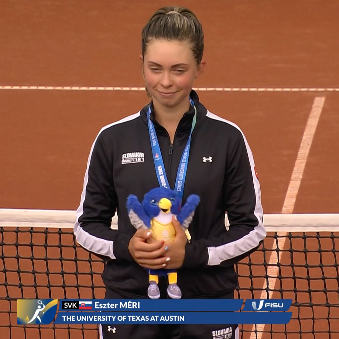Eszter Meri becomes the first Longhorn tennis player to win gold 🥇 at the World University Games, while she is the second Longhorn women’s player to medal, along with Kelly Pace, who won bronze in 1995! 

📖 hookem.at/WTN-Meri-072625

#HookEm 🤘🎾