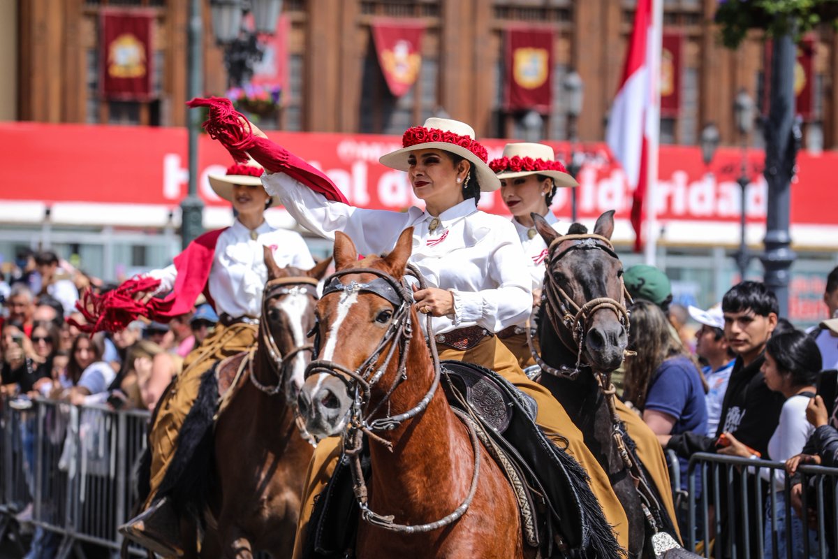 MuniLima's tweet image. Presentaci贸n de los caballos de pasos por Fiestas Patrias
La Asociaci贸n Cultural del Caballo Peruano de Paso ofreci贸 un incre铆ble homenaje a esta raza emblem谩tica, s铆mbolo de identidad nacional y patrimonio cultural聽del聽Per煤.