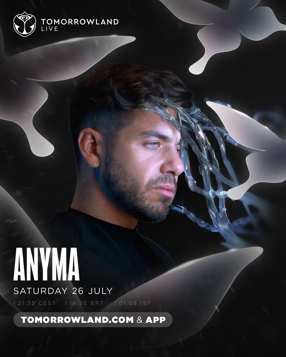 anyma_eva's tweet image. Streaming live from Tomorrowland tonight at 21:35 CEST. Don’t miss it. tomorrowland.com/home/