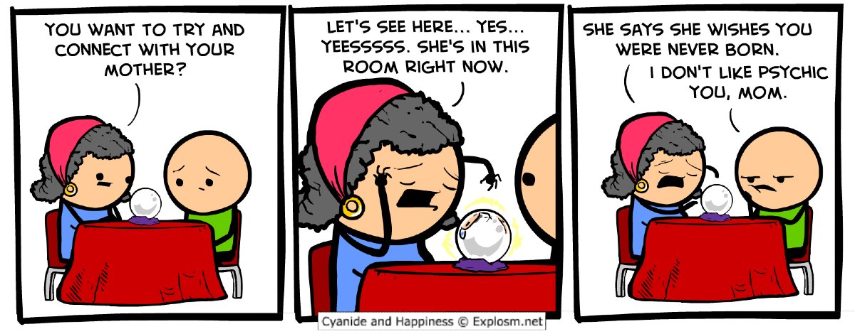 Explosm's tweet image. Thanks, Mom 🙄