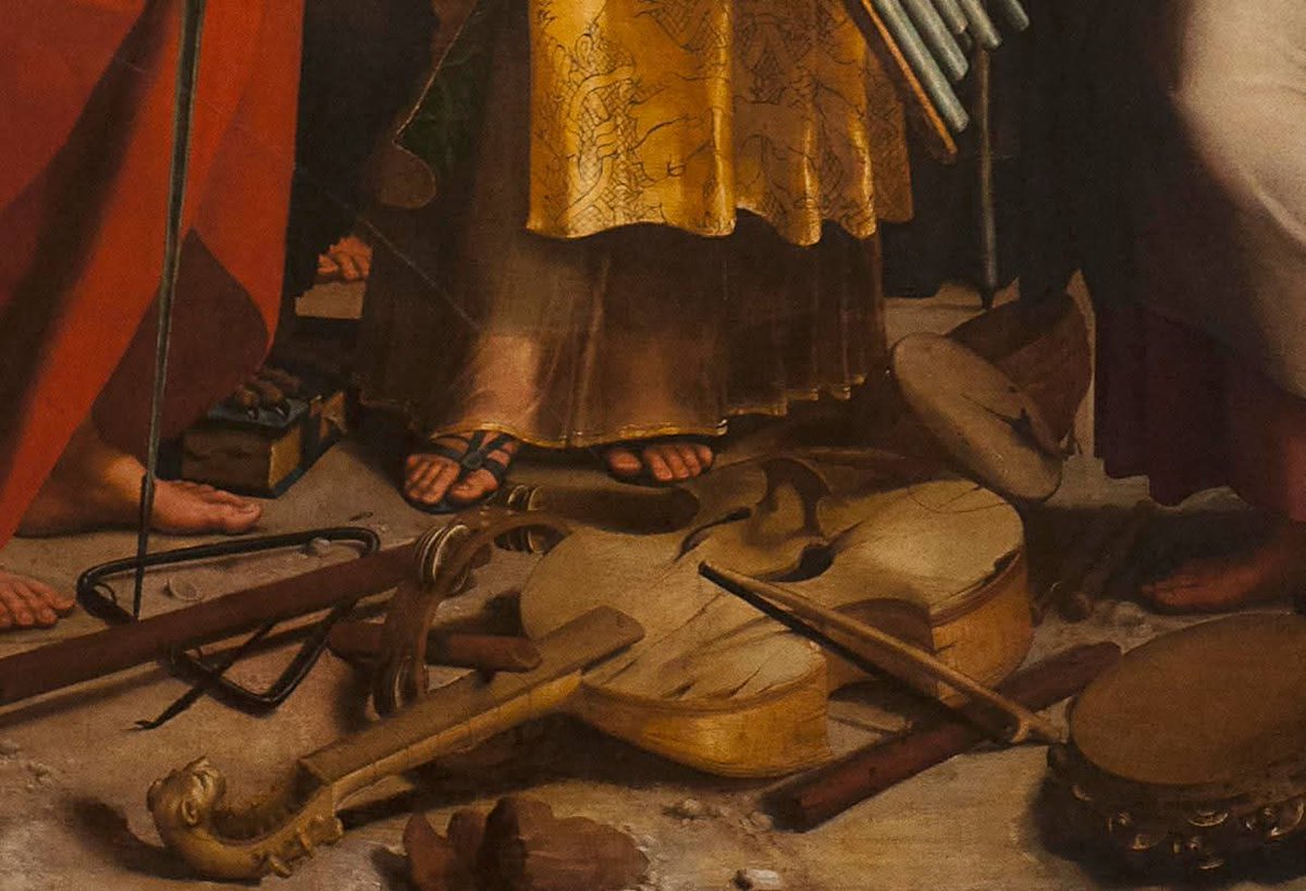 RamellaUgo's tweet image. Raffaello Sanzio. Santa Cecilia opera più due dettagli vedere singolarmente. Pinacoteca Bologna