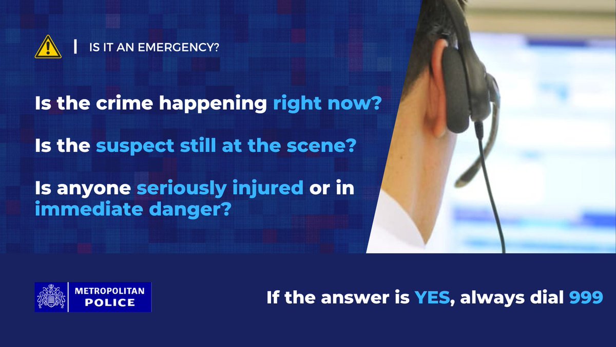 MetCC's tweet image. Is it an Emergency?
Please help us to help others this evening by reporting non-emergencies online: spkl.io/6018ADCnm or via Live Chat: spkl.io/6019ADCnW
In an emergency, always dial 999.
