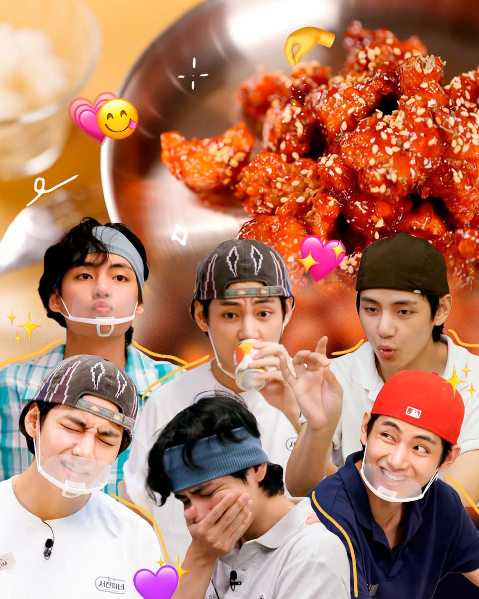 PrimeVideoLat's tweet image. Según las caras de Tae Tae, ¿cuál sería la tuya si él te sirviera un pollo picante? 🤭
#TaeTae #KimTaehyung #JinnysKitchen #V #TaeTae #KimTaehyung #BTS 💜