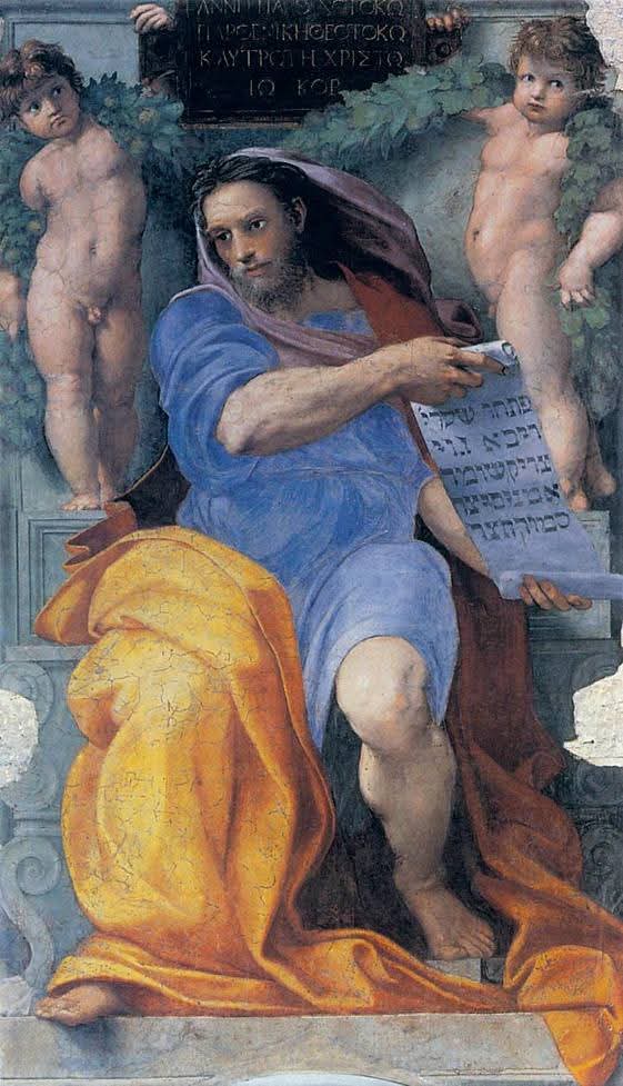 RamellaUgo's tweet image. Raffaello Sanzio. Profeta Isaia Affresco Sant'Agostino in Campo Marzio Roma